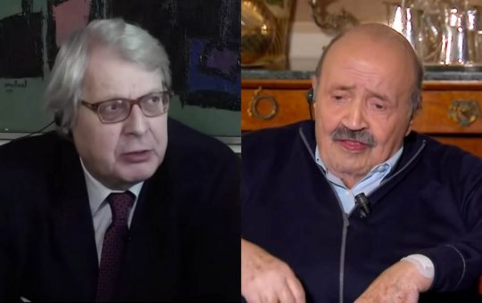 Maurizio Costanzo e Vittorio Sgarbi - Fonte La7 e Rai Replay