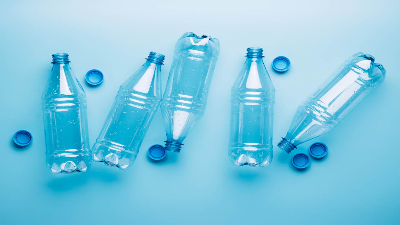 Bottiglie in plastica riciclata